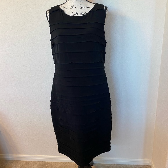 calvin klein plus size black dress